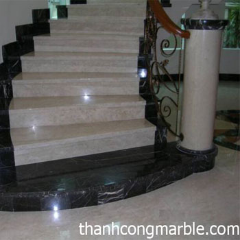 Mặt bậc cầu thang đá trắng muối