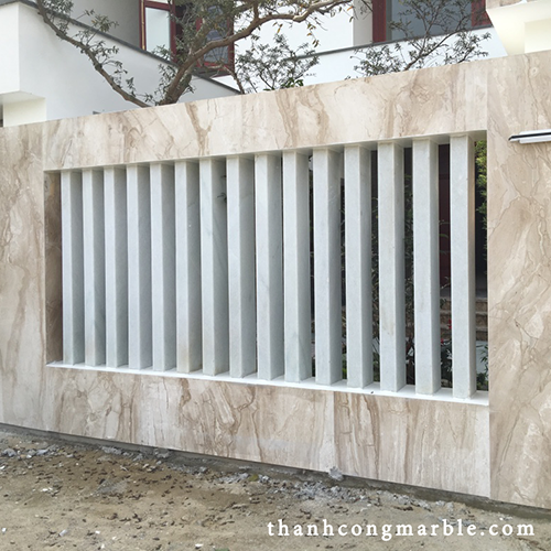 Thanh trụ bờ rào đá trắng sữa
